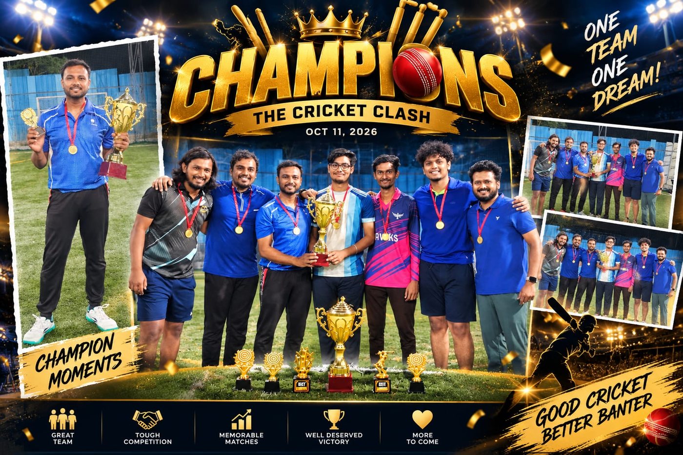 Cricket Clash champions poster, 11 October 2026